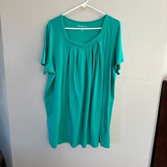Roaman's Green Top‎ Size 1X - Picture 1 of 7